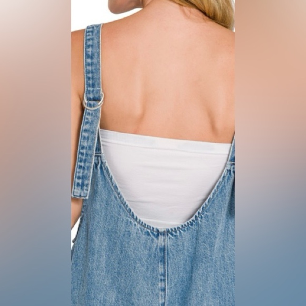 💥 The “Boho Denim Jumpsuit” Denim Overalls | Denim Blue - Picture 6 of 8